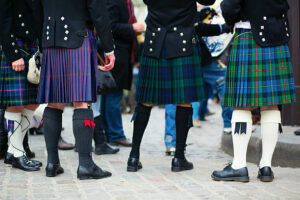 Men in traditional kilts