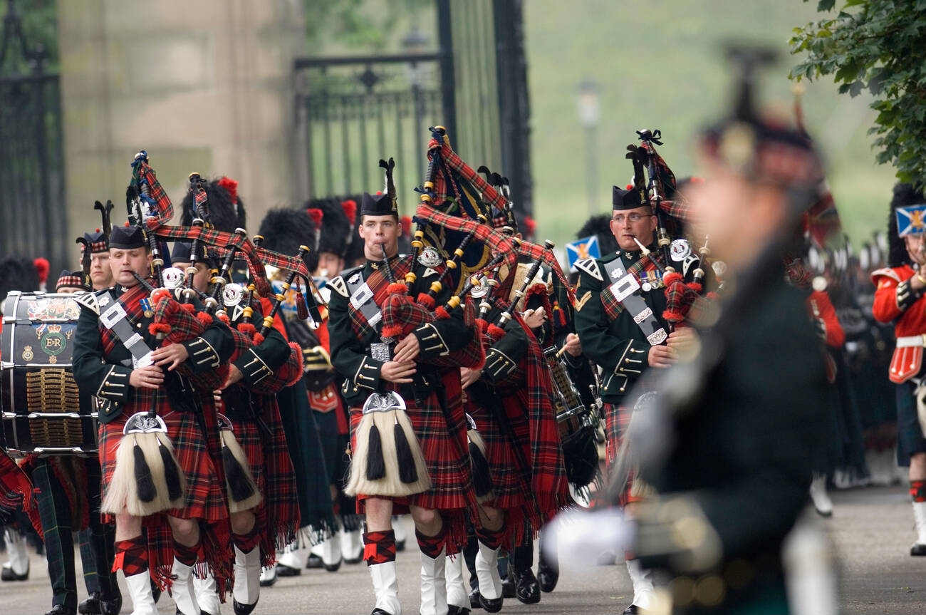 Black Stewart Tartan Kilt