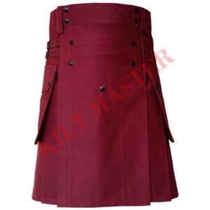 maroon utility kilt