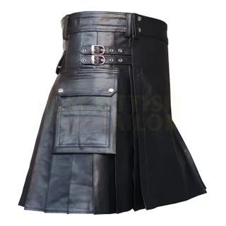 A PERFECT BLACKLEATHER KILT