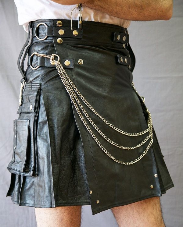 Leather Kilt for men