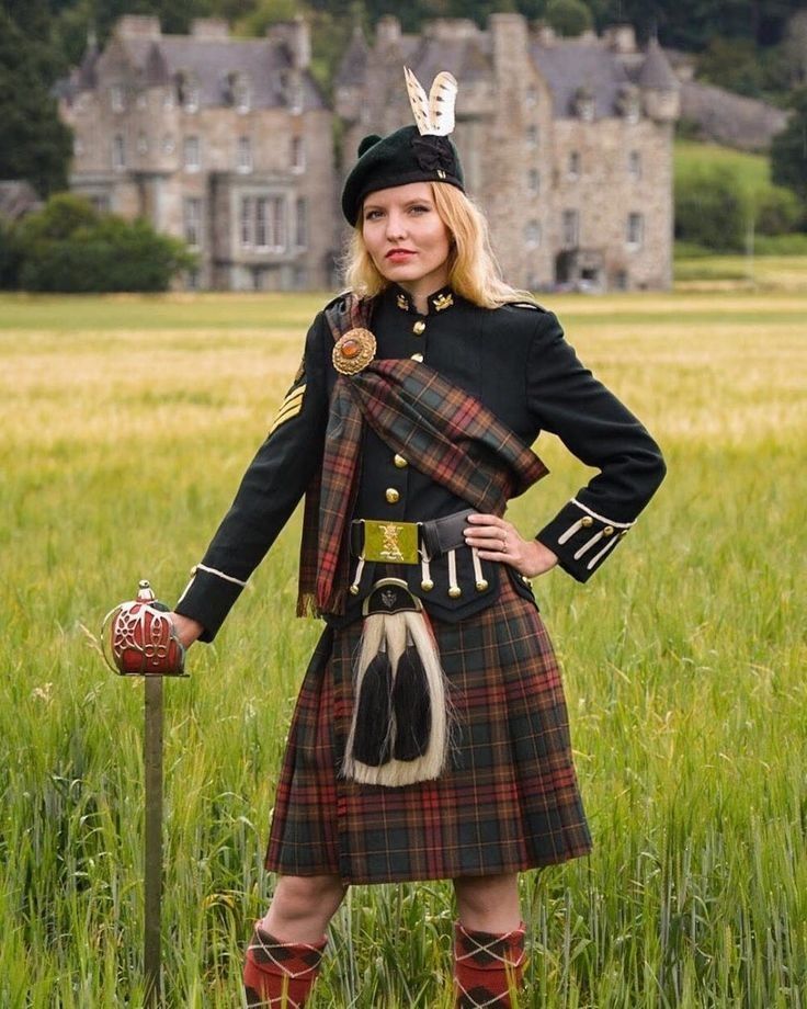 woman tartan kilt